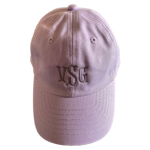 Pink monogramed kids hat