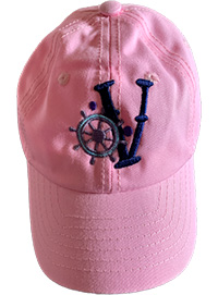 nautical embroidery on kid-sized hat